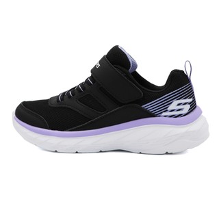 SKECHERS BOUNDLESS 魔鬼氈 運動鞋 中童 黑紫 S0762 (303555LBKLV)