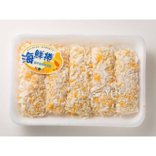 【阿珠媽海產】黃金海鮮捲 5入 海鮮卷 海鮮捲 炸類 冷凍食品 海鮮 花枝 蝦 脆皮海鮮卷 炸物 海鮮手卷