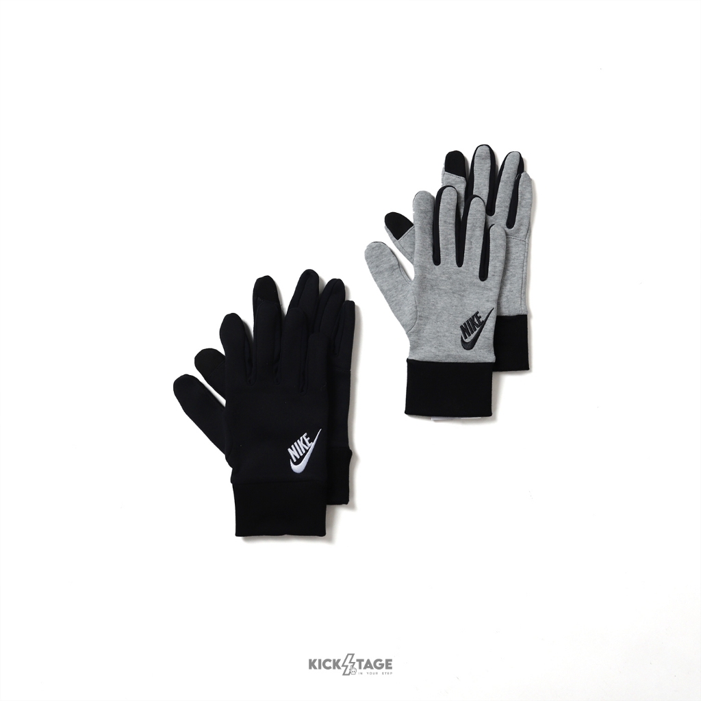 NIKE CLUB FLEECE 2.0 GLOVES 黑 灰 小標 可觸控屏幕 保暖 防風 機車手套【DX7066】