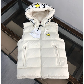 羽絨馬甲 拉鏈羽絨馬甲背心 拉鏈連帽羽絨背心 帽子字母logo馬甲外套 多色馬甲 黑色 白色 軍綠羽絨背心