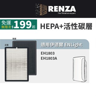 適用伊德爾Enlight EH1803 負離子空氣清淨機(小臺) 可替換EH1803-1 二合一濾網 濾心 濾芯