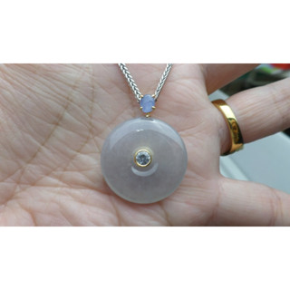 私有美品～a貨玻璃種平安扣14k金墜
