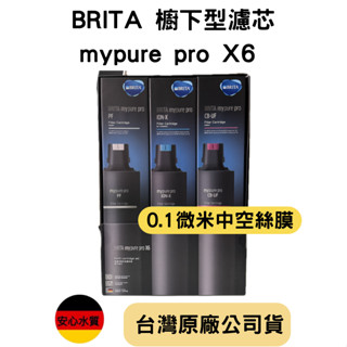 下單折1700元【德國BRITA 公司貨】mypure pro X6 濾芯組(0.1微米中空絲膜) 廚下型濾心