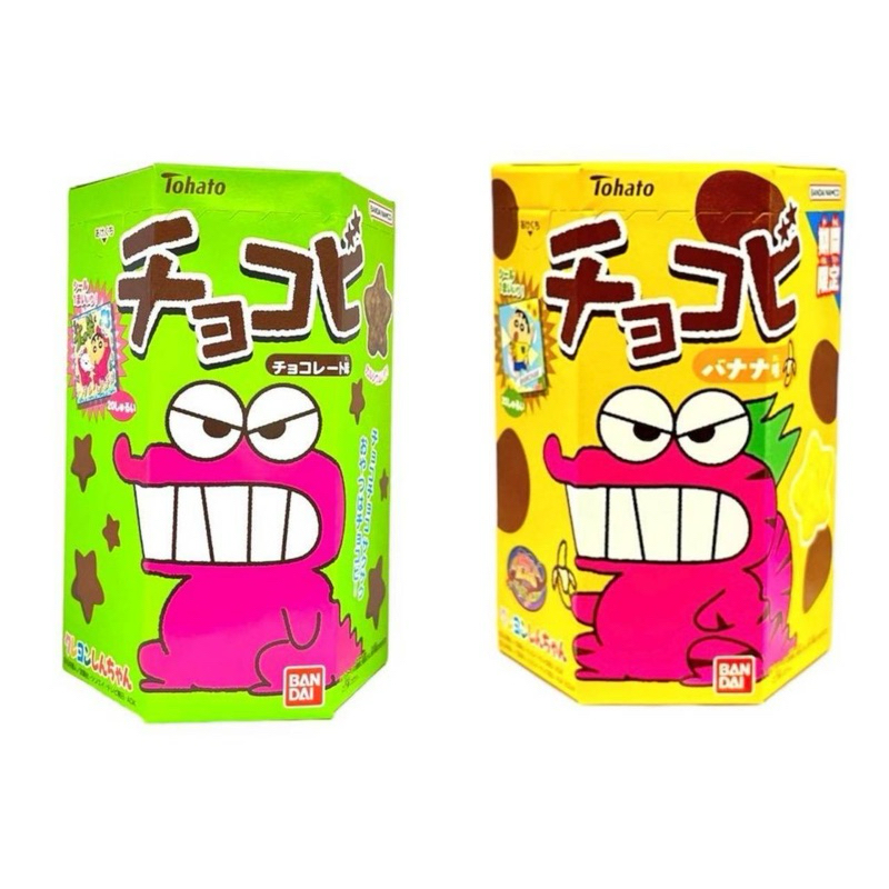 現貨！日本 東鳩 Tohato 蠟筆小新 巧克力餅乾 星星可可餅 盒裝 25g 香蕉口味 香蕉 巧克力 18g