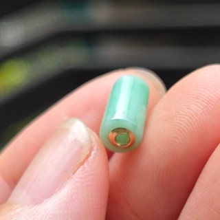 嗨，寶貝銀飾珠寶* 翡翠飾品☆18k金 天然緬甸玉A貨 鎖骨鍊 手鍊 隔珠 糯種 蘋果綠 桶珠翡翠墜子24-9