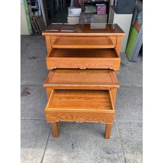 永達二手傢俱生活館／神明桌／佛桌／神明供桌／佛堂桌／佛廳桌／佛具／實木桌（附玻璃）