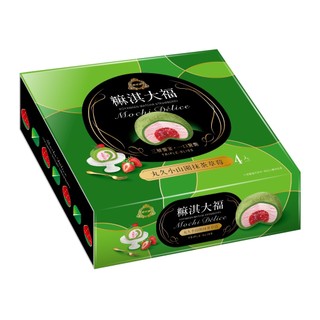 【杜老爺】臻心Q大福冰淇淋 日本抹茶草莓口味 45gx4顆