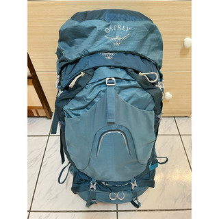 Osprey 重裝網架式登山背包女款Aura AG 65 Challenger Blue WS 送登頂包