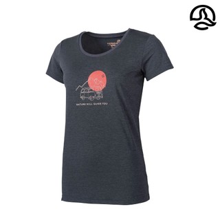 TERNUA 女 咖啡紗圓領短袖上衣 深灰 (XS-XL) LOGNA 3.0 W 1208152 / 吸濕排汗 抑菌