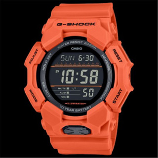 CASIO 卡西歐 G-SHOCK 大錶殼 多重時間 實用功能 電子錶 - 搶眼橘 (GD-010-4) [秀時堂]