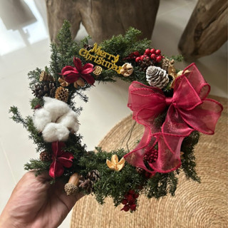 My Wonderfu 材料包組合【聖誕花圈材料包／雪松花圈材料包】大地農園雪松／乾燥花藤圈／生日禮物DIY