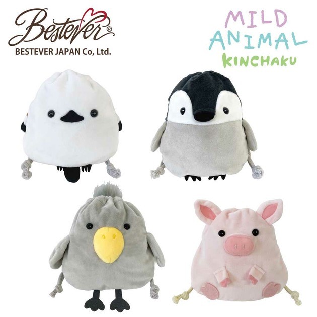 [🔥現貨-快速出貨🔥] 萌寵束口袋娃娃 鯨頭鸛 大傻 山雀 企鵝 豬 生活用品 化妝包 吉祥物