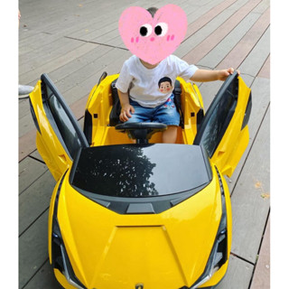 兒童電動車 黃色 藍寶堅尼 婚禮進場 電動車 遙控車