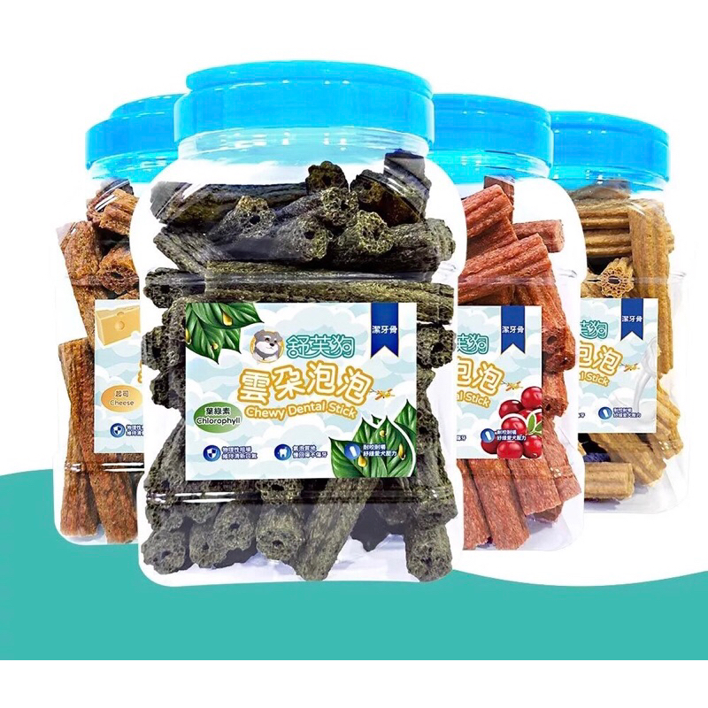 舒芙狗 雲朵泡泡潔牙骨桶裝500g 狗零食 狗點心 狗潔牙 耐咬 寵物潔牙 寵物零食