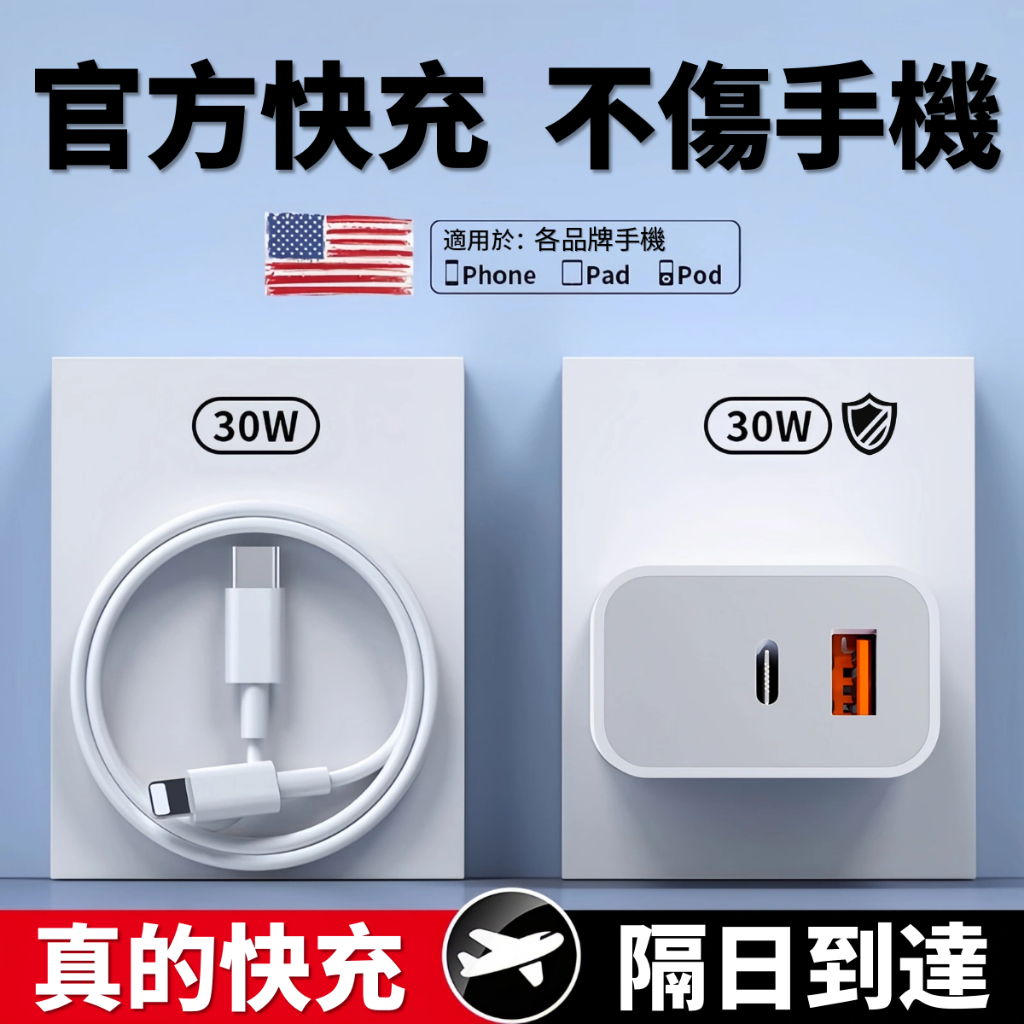 Pd 快充頭 30w 充電頭快充 多孔 充電頭 type c 雙孔 豆腐頭 usb 充電器 快充 適用果蘋快充頭小米三星