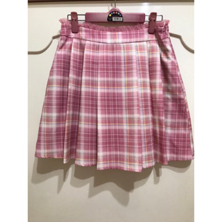 Ruby Collection 露比午茶粉色格子百摺裙