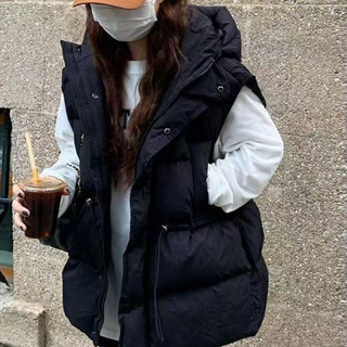 連帽馬甲 保暖馬甲 棉服棉襖外套 無袖外套大碼馬甲M-5XL中大尺碼馬甲背心外套 秋冬外套 防風女裝1297