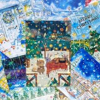 《冬季新品》Active Corporation 明信片｜聖誕節｜金箔 雪人 聖誕樹｜全新現貨｜日本製正版｜城南舊肆