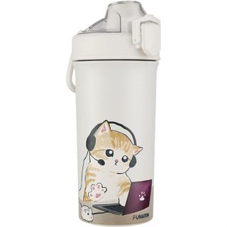 *啵比小舖*美國Funkrin 陶瓷塗層咖啡隨行杯/保溫杯.吸管/直飲二用18oz(532ml)