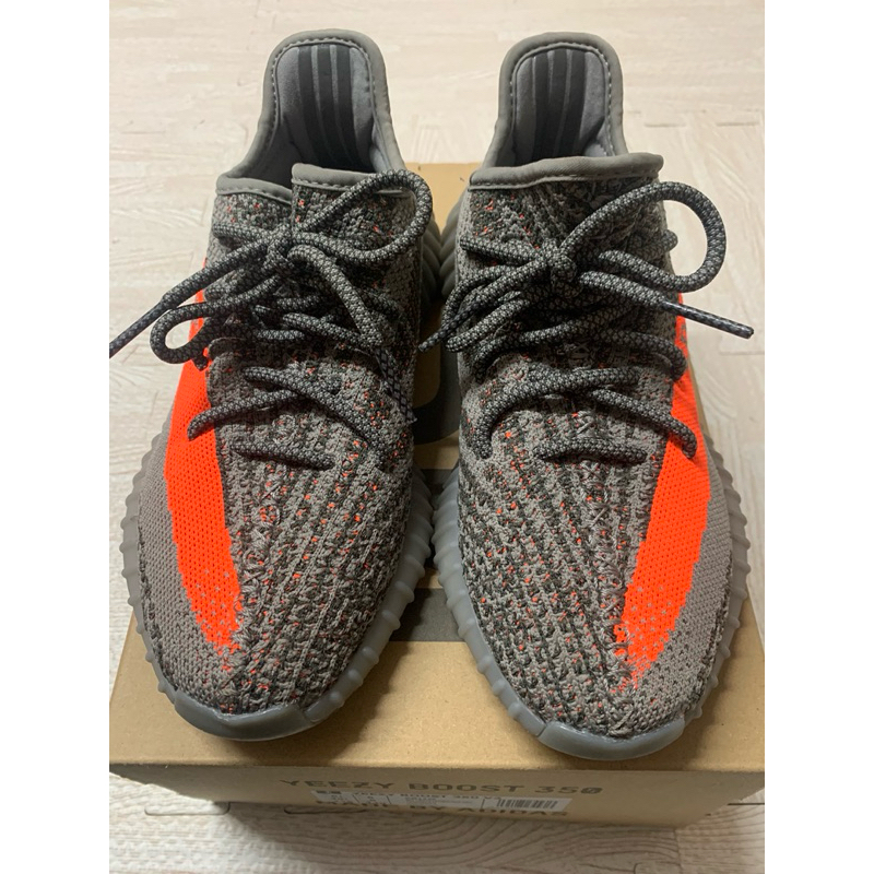 二手 愛迪達yeezy  boost350 灰橘
