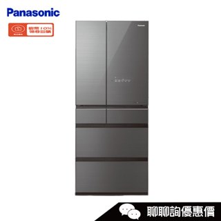 NR-F651WX 冰箱 650L 六門 無邊框玻璃 日本製 一級能效 雲霧灰 Panasonic 國際