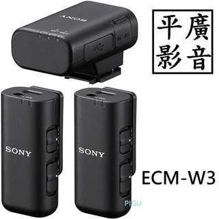 平廣 送袋現貨公司貨 SONY ECM-W3 麥克風 ( 2個收音 無線麥克風 + 含接收器 充電盒 USB-C接頭