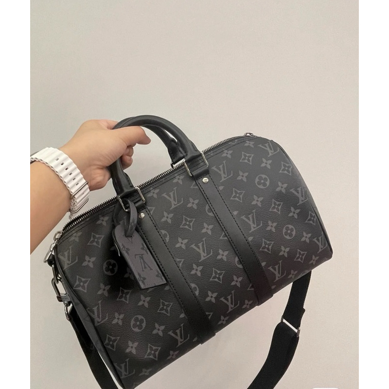 【𝐂𝐚𝐬𝐞𝐬】 LV KEEPALL 35 黑色老花 歐洲精品代購