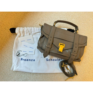 [斷捨離清衣櫥]- 二手 proenza schouler PS1 tiny 真皮金扣羊皮肩揹包 誠可議價