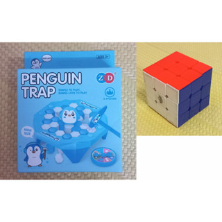 迷你破冰企鵝 拯救小企鵝敲冰遊戲 親子互動兒童桌面玩具 ｜旋風小子魔術方塊 3x3x3 速度魔方專業魔方 拼圖玩具