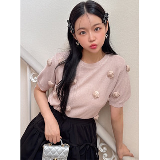 🎀ChienYa🎀日本GRL正品代購～玫瑰圖案針織上衣