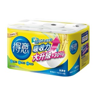 得意廚房紙巾70組x6捲/袋