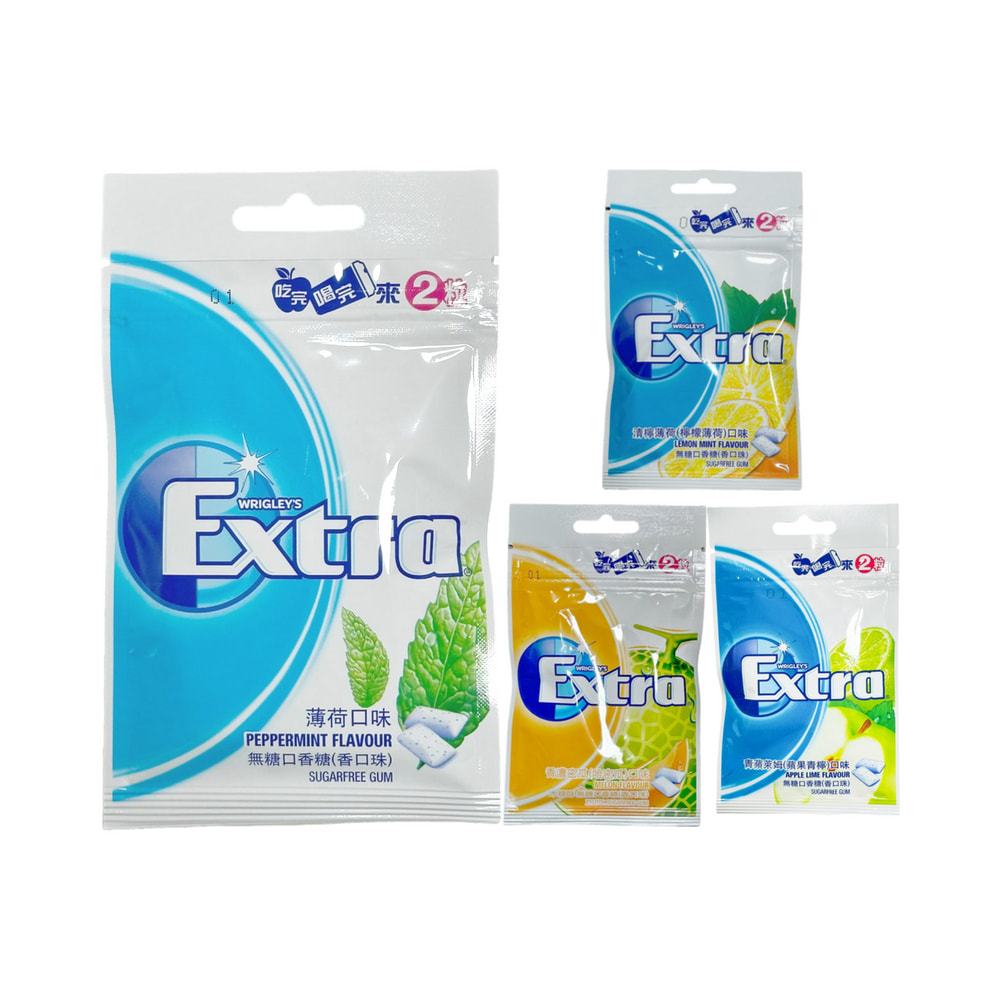【EXTRA 益齒達】 口香糖 潔淨口香糖系列 28g 薄荷口味 / 清檸薄荷 / 青蘋萊姆 / 香濃密瓜 哈密瓜