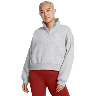 【UNDER ARMOUR】UA 女 Icon Fleece 半開襟長袖上衣 1386460-011