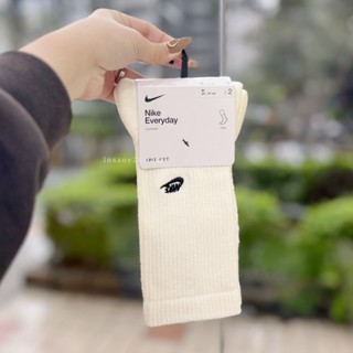 NIKE SOCKS 長襪 米白 刺繡小LOGO FZ3073-133【Insane-21】