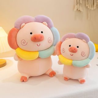🔥優選兒童玩具🔥彩虹豬豬公仔 毛絨玩具 娃娃 女童玩具 太陽花小豬 抱枕 女孩 少女心 布娃娃 玩偶 女童禮物 女神禮物