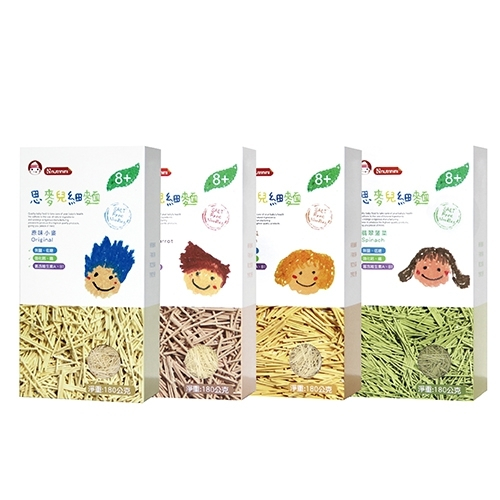 【脆妮妮】思麥兒細麵180g/盒-南瓜/番茄/菠菜