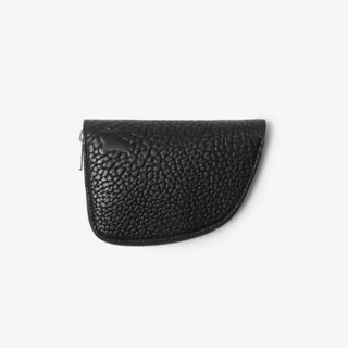 BURBERRY Shield 皮革戰馬壓花LOGO盾形拉鍊卡夾零錢包 黑色 80806981