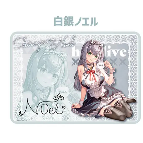 全新 hololive 白銀諾艾爾 白銀ノエル 複製簽視覺桌墊 蕾絲睡衣 團長 LAWSON 小賞 一番賞 動漫 周邊