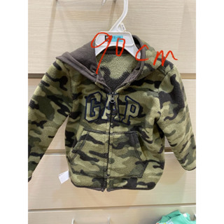 gap Logo兒童 幼童 刺繡熊耳造型 迷彩外套 90cm 二手