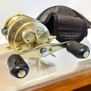 （日本製）二手Shimano calcutta conquest 200 兩軸式捲線器 金康 溪釣 路亞 假餌 右手捲
