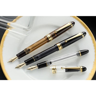 【古今鋼筆】日本 PILOT 百樂 Custom 823 負壓上墨 透咖啡/透黑 鋼筆 墨水禮盒組