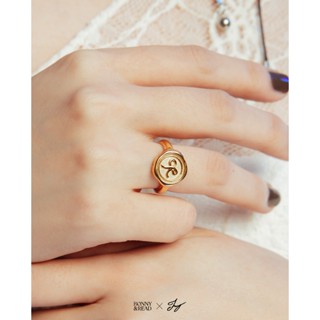 【Bonny & Read】[鬱欣設計款/鋼飾] 蝴蝶結封蠟戒指 2色 3 size 蝴蝶結 芭蕾 鋼【全現貨賣場】