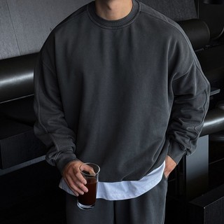 正韓SUPIMA復古水洗棉剪裁圓領大學T 3色 YUPPIE 預購商品 1111