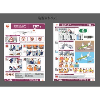 RBF現貨 JAL 787-8 FOLDER 資料夾 A4 2PC FILE-JL788