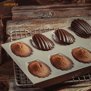 Chefmade學廚WK9849 12連杯瑪德蓮蛋糕模 Chefmade學廚 12連杯不粘瑪德琳貝殼蛋糕模 貝殼造型模具