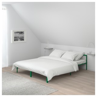 絕版品/北歐工業LOFT風格經典IKEA宜家GRIMSBU雙人床框床架+luröy板條/綠色/二手八成新/特$2500