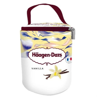 哈根達斯 Haagen-Dazs 香草冰淇淋造型圓筒保冷袋16*18
