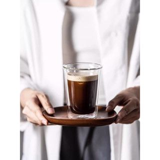 【N.SPACE】反口雙層玻璃杯 400ml 雙層玻璃杯 隔熱防燙 咖啡專用玻璃杯 雙層杯 防燙玻璃杯 咖啡杯