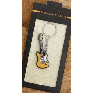 ［穆吉克樂器］Musician Designer 橡膠迷你樂器吊飾 黃色 電吉他