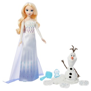 迪士尼 冰雪奇緣- 艾莎與雪寶雪地冒險組合 娃娃 正版 振光玩具